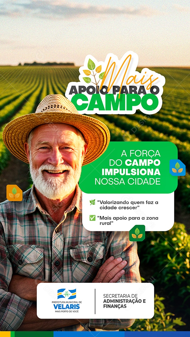 Story Prefeitura Apoio Para o Campo Social Media PSD Editável