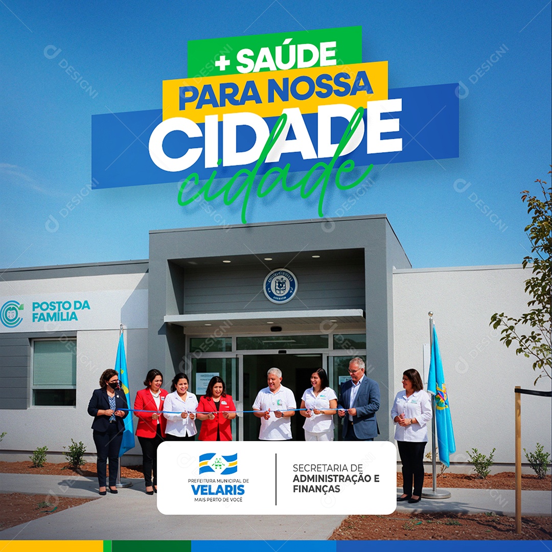 Feed Prefeitura Mais Saúde Para Nossa Cidade Social Media PSD Editável