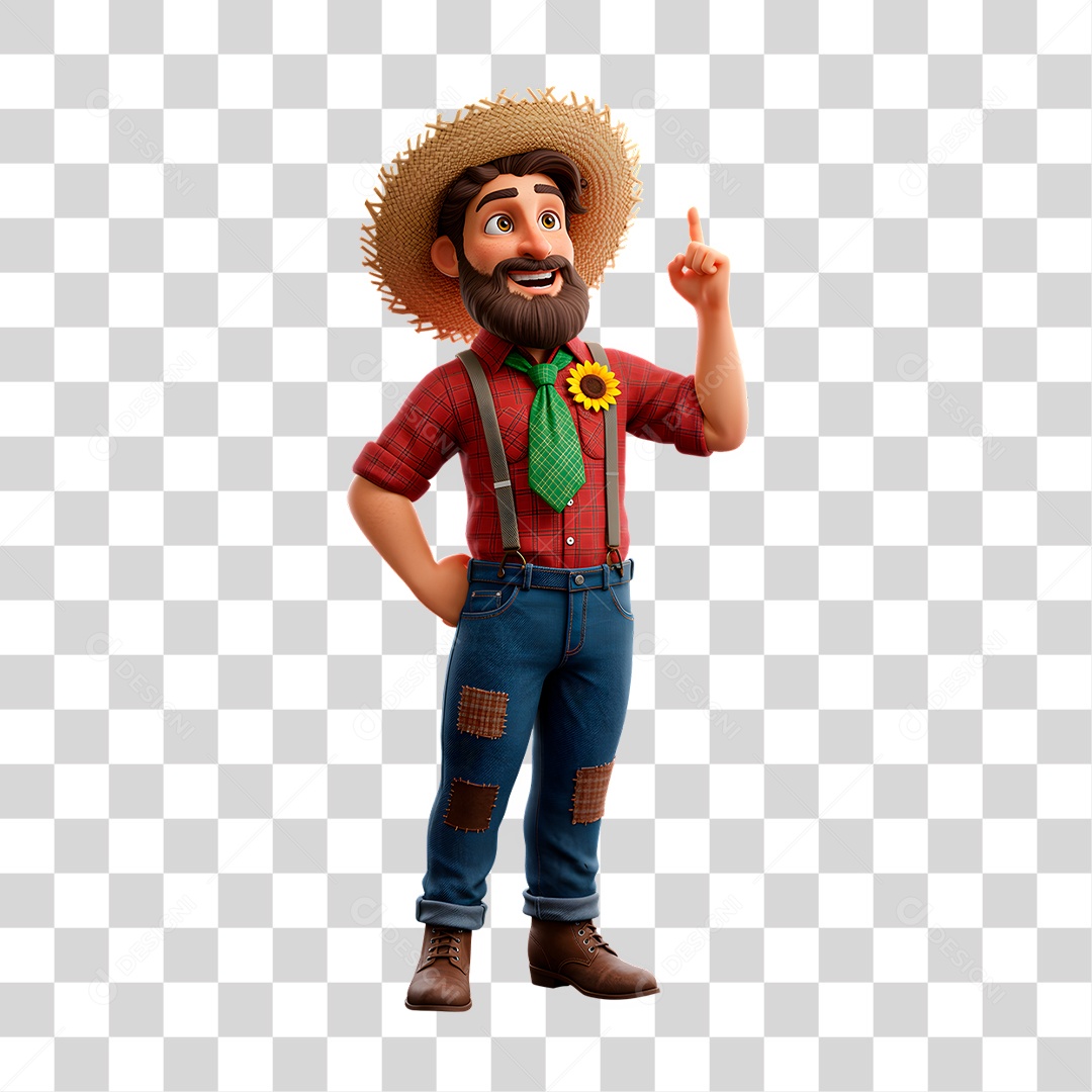 Personagem de Festa Junina PNG Transparente
