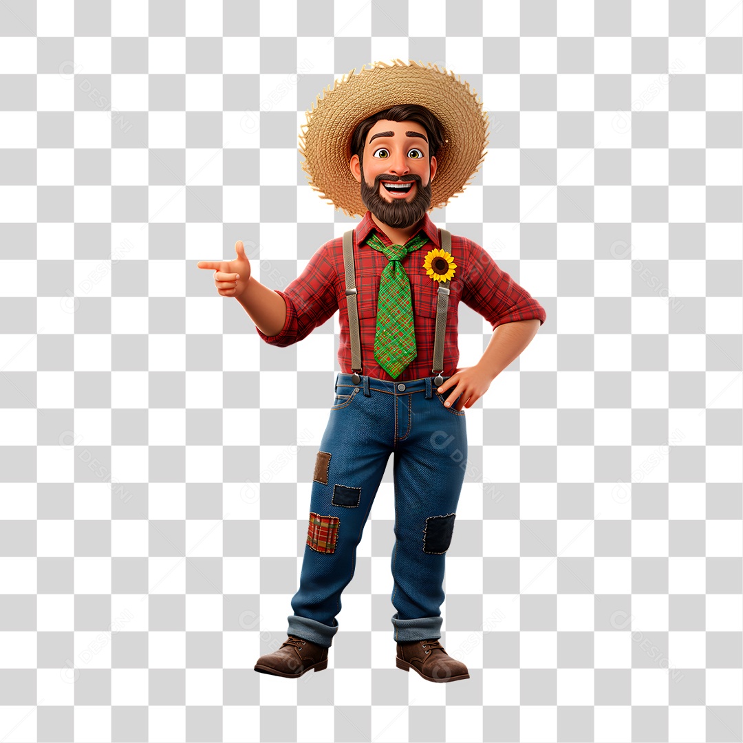 Personagem de Festa Junina PNG Transparente
