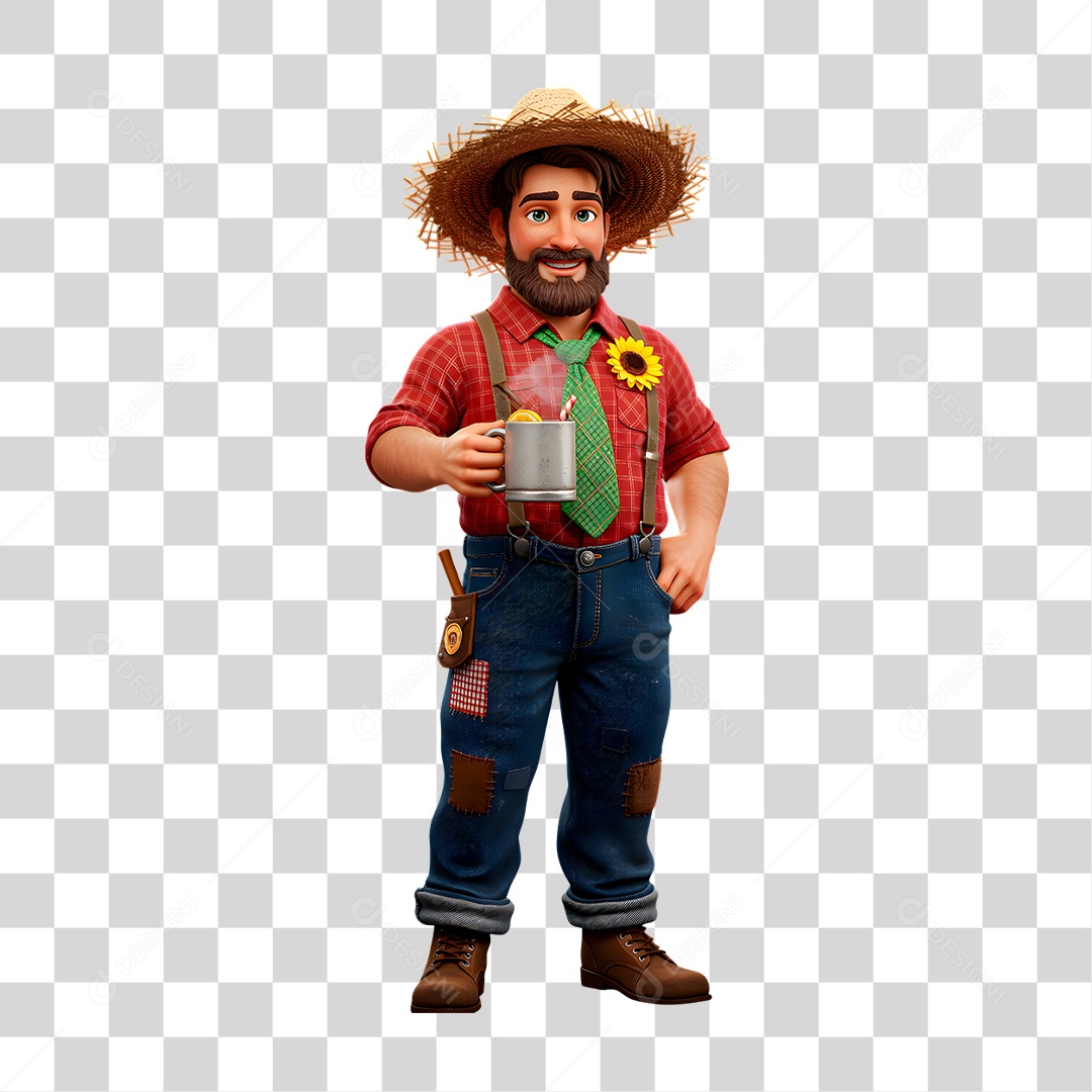 Personagem de Festa Junina PNG Transparente