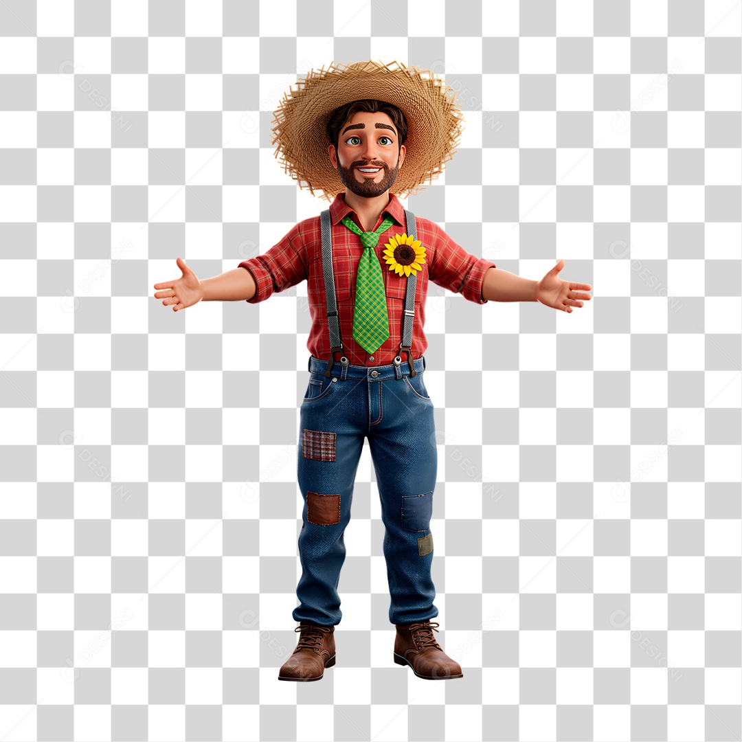 Personagem de Festa Junina PNG Transparente