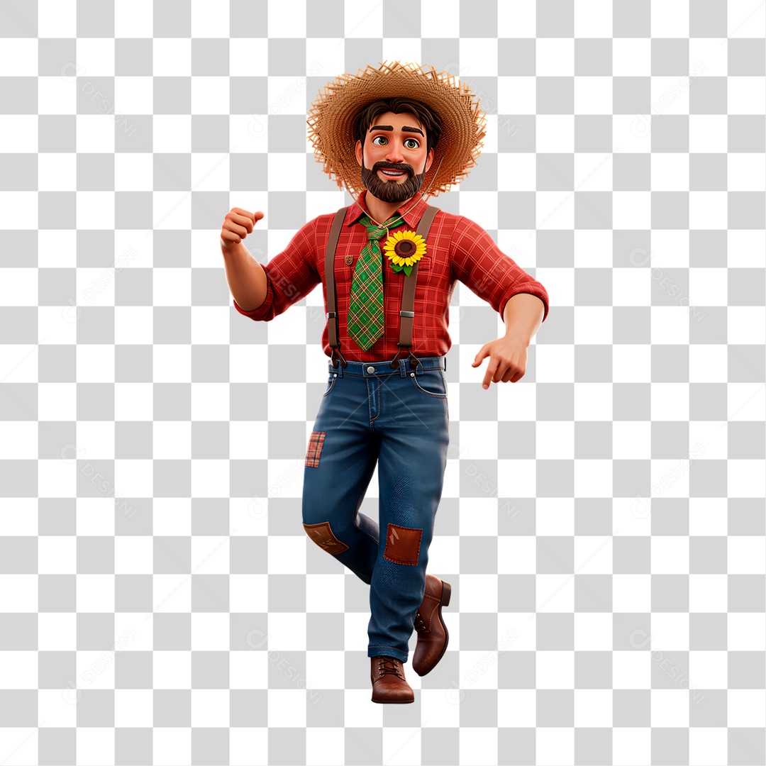 Personagem de Festa Junina PNG Transparente