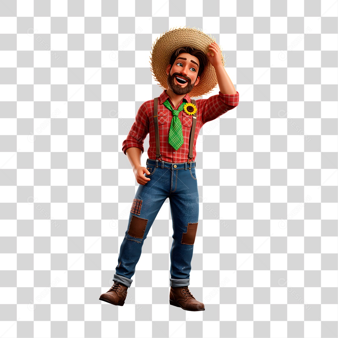 Personagem de Festa Junina PNG Transparente