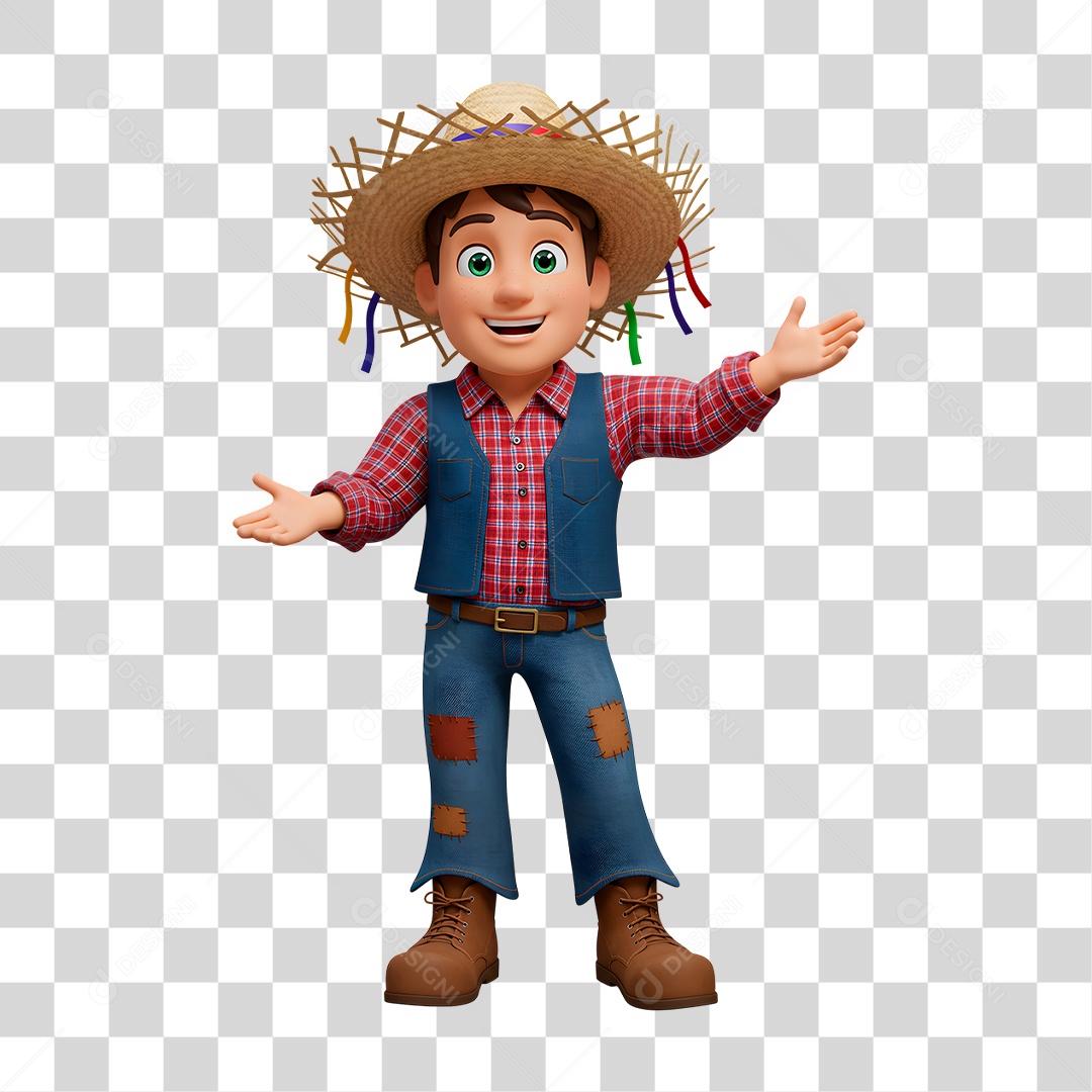 Personagem de Festa Junina PNG Transparente