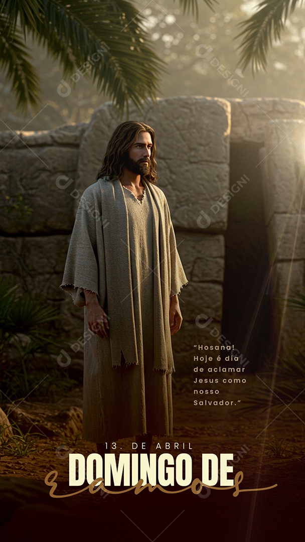 Story Domingo de Ramos 13 de Abril Social Media PSD Editável