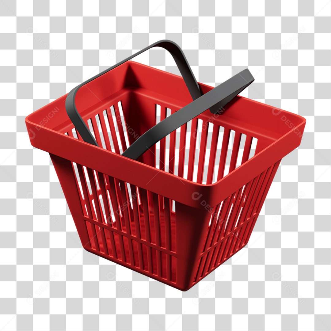 Cesta de Supermercado PNG Transparente