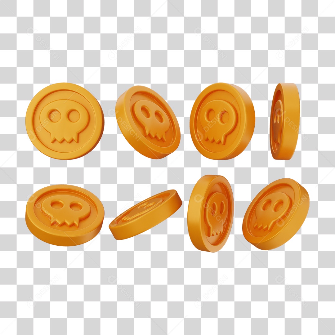 Elemento 3D Ícones Moedas Coin PNG Transparente