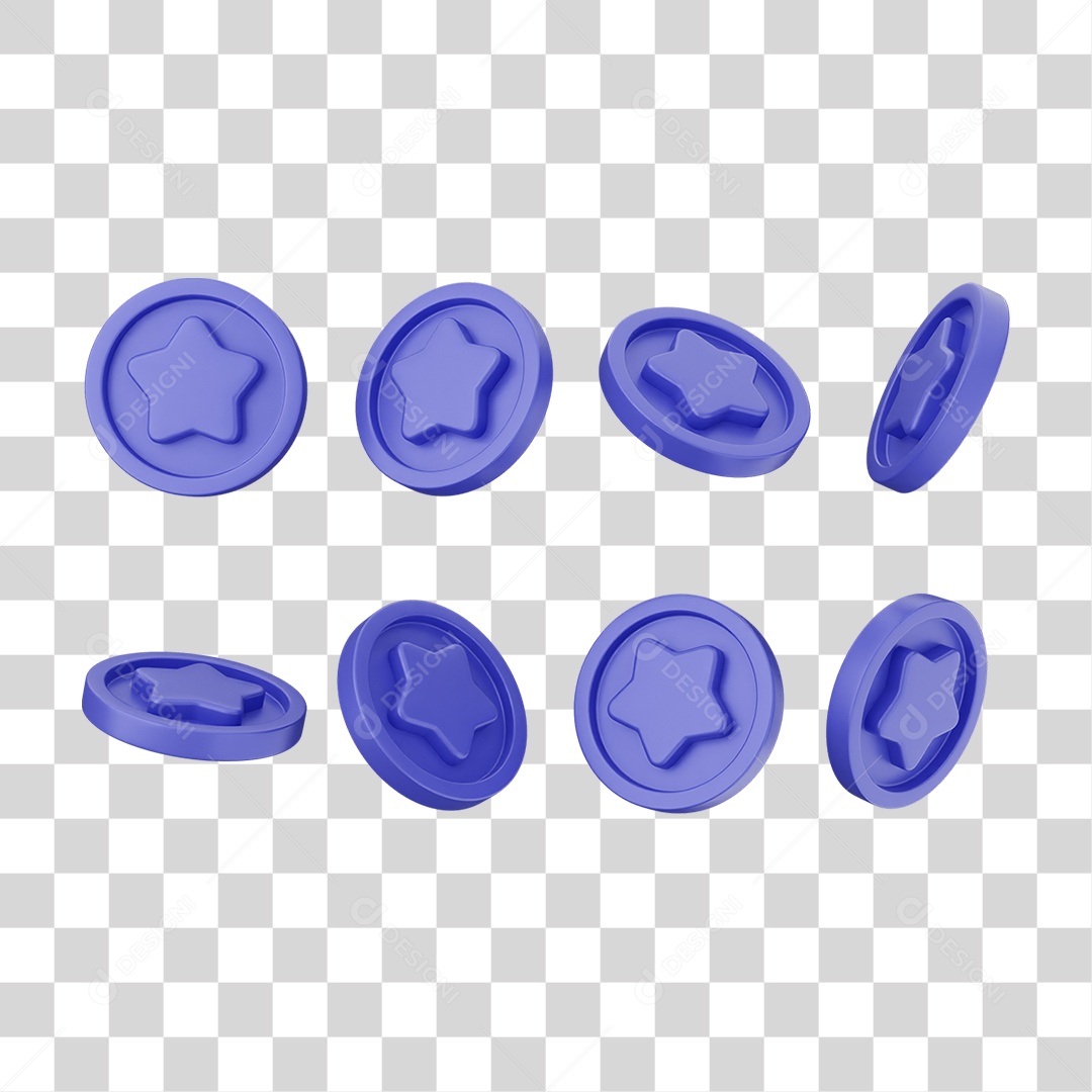 Elemento 3D Ícones Moedas Coin PNG Transparente