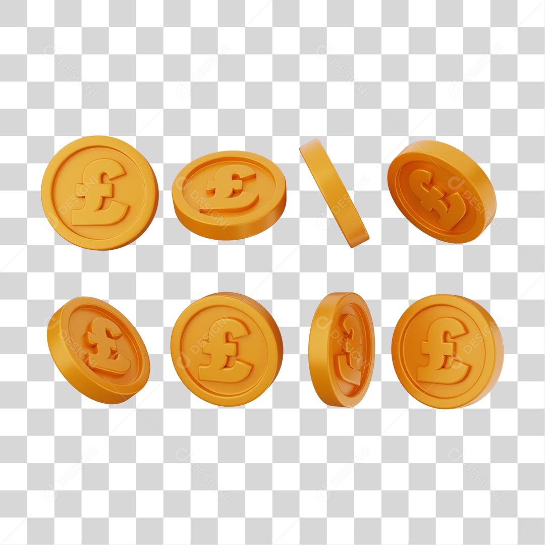 Elemento 3D Ícones Moedas Coin PNG Transparente