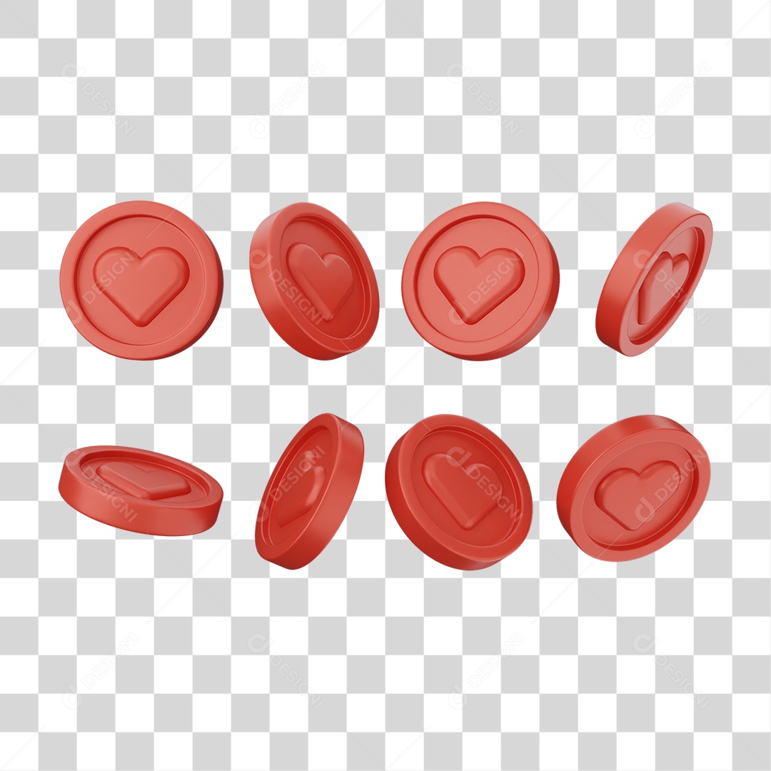 Elemento 3D Ícones Moedas Coin PNG Transparente