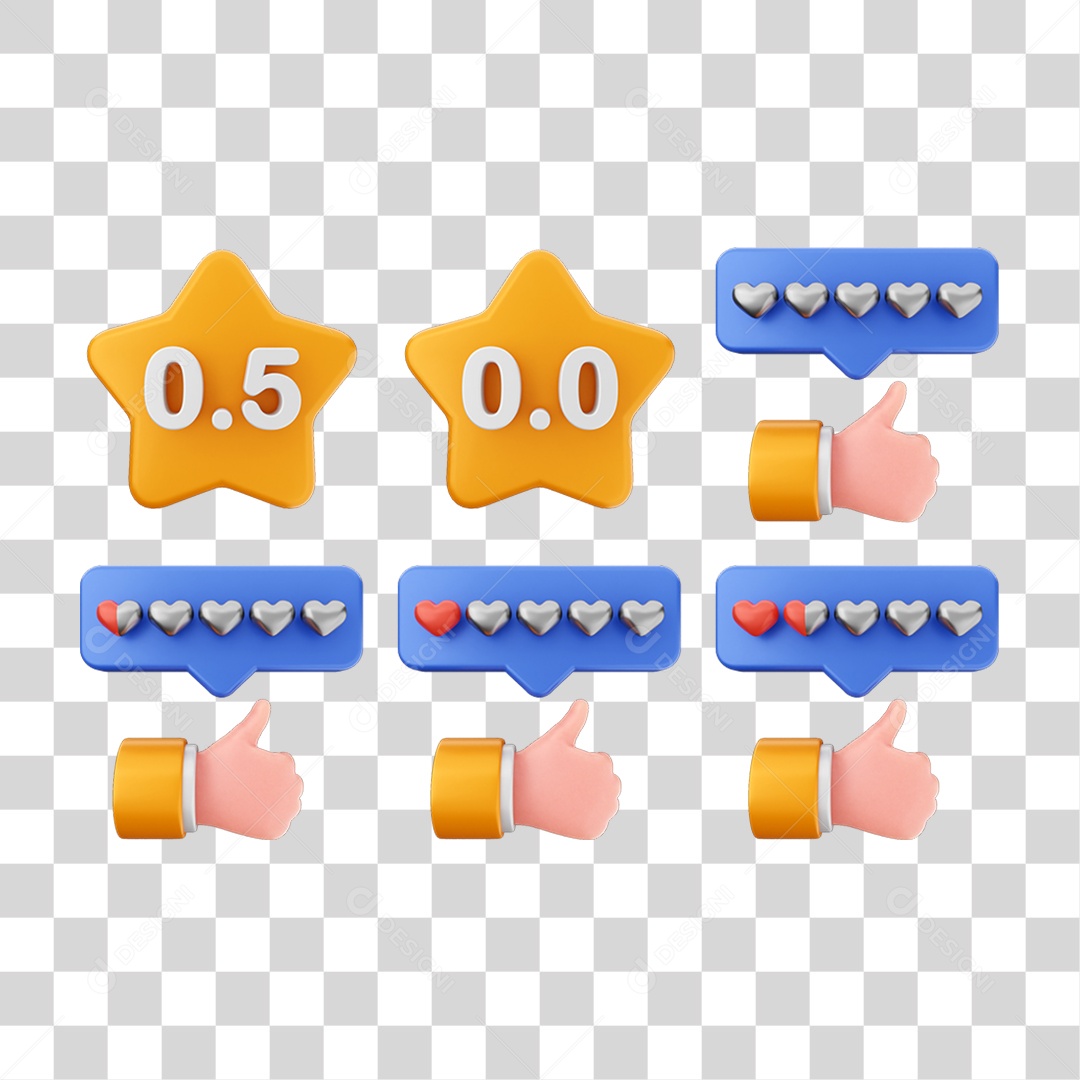 Ícone 3D Pacotes de Classificação PNG Transparente