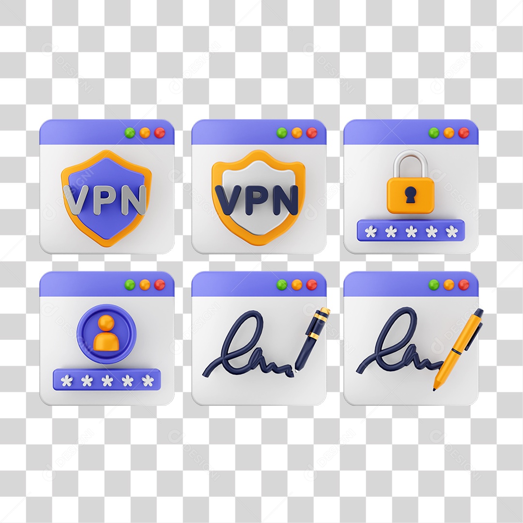 Ícone 3D Pacotes de Arquivos Pastas PNG Transparente