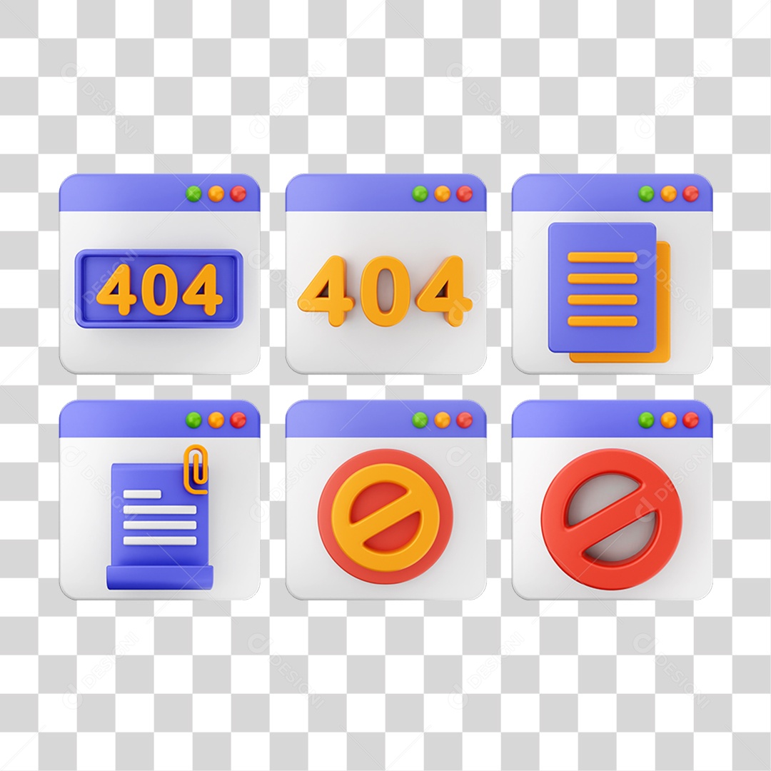 Ícone 3D Pacotes de Arquivos Pastas PNG Transparente