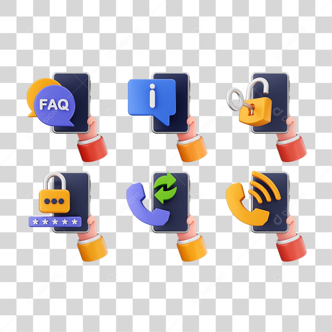 Ícone 3D Pacotes de Arquivos Pastas PNG Transparente