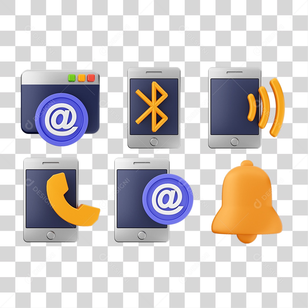 Ícone 3D Pacotes de Arquivos Pastas PNG Transparente