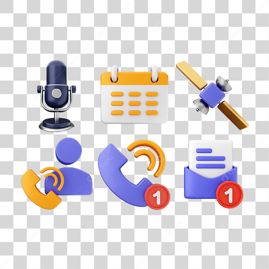 Ícone 3D Pacotes de Arquivos Pastas PNG Transparente