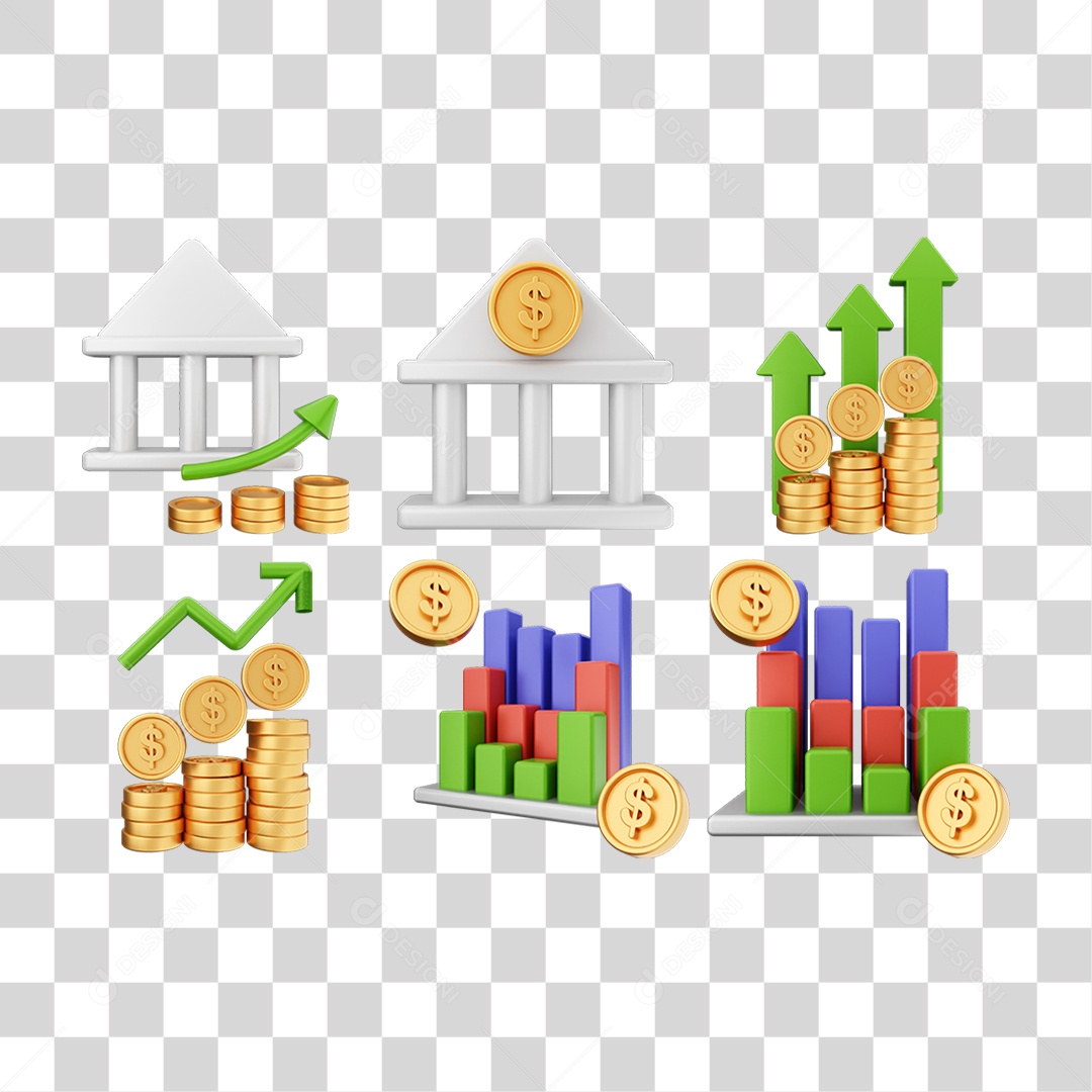 Ícone 3D Pacotes de Gráficos PNG Transparente