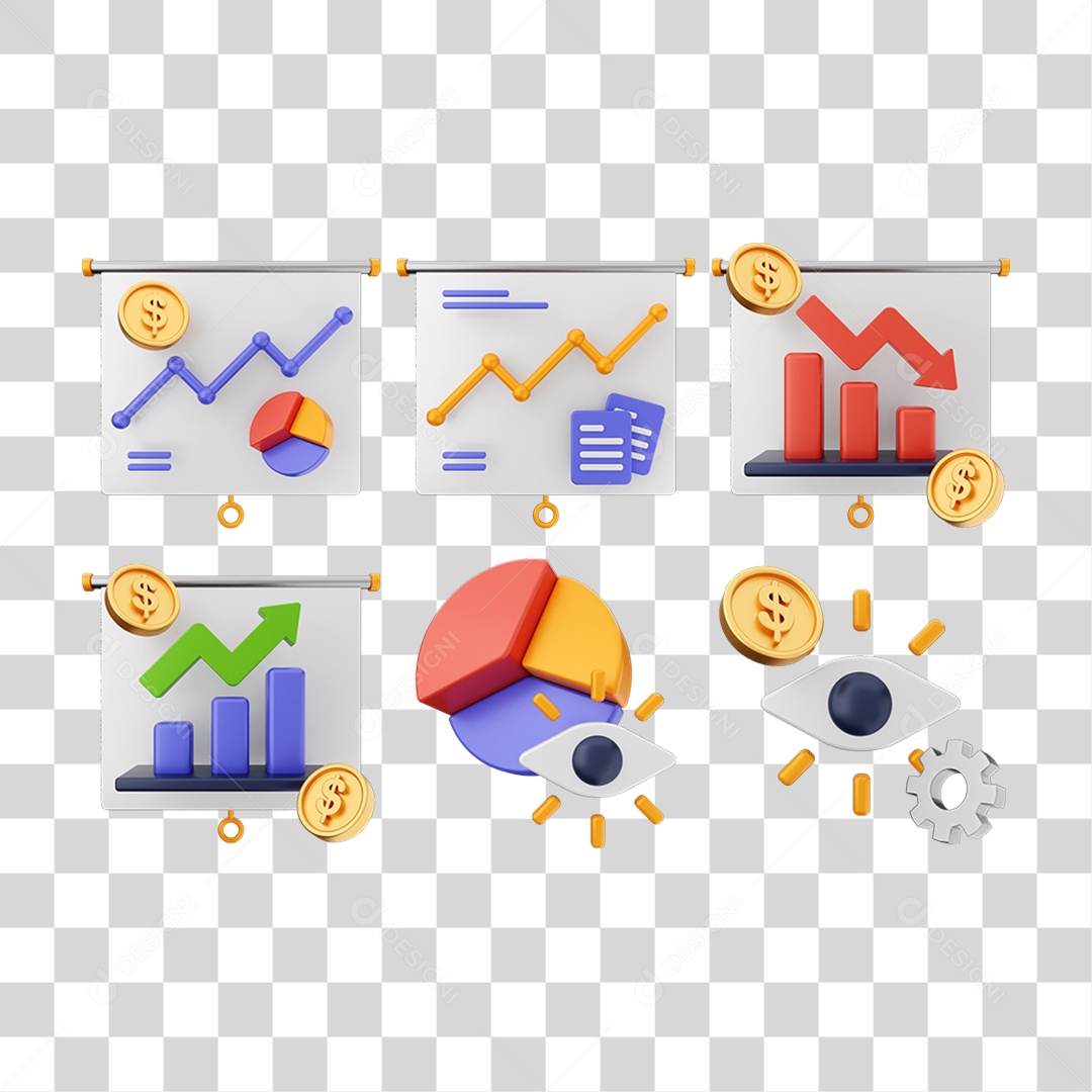 Ícone 3D Pacotes de Gráficos PNG Transparente