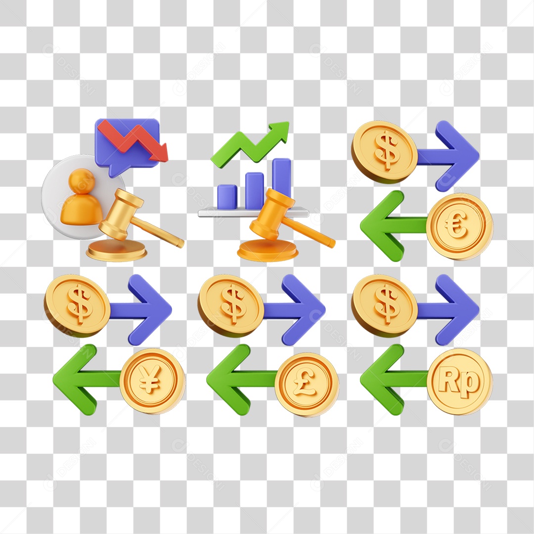 Ícone 3D Pacotes de Gráficos PNG Transparente