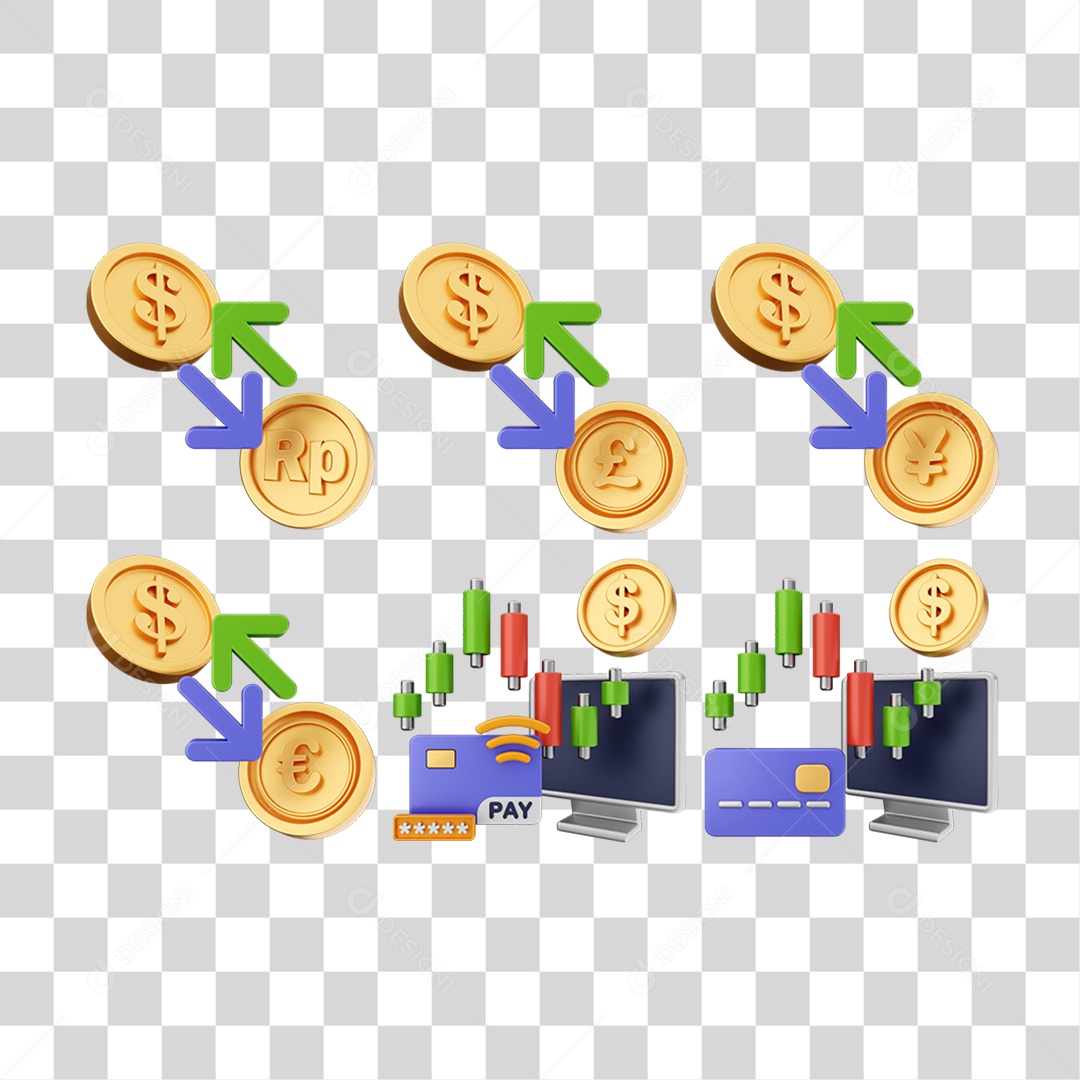 Ícone 3D Pacotes de Gráficos PNG Transparente