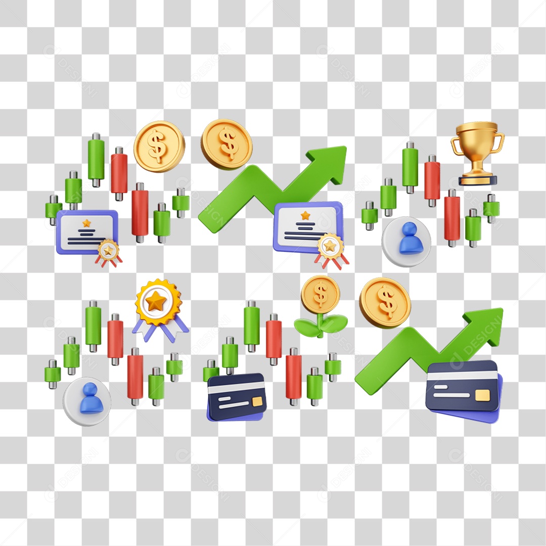 Ícone 3D Pacotes de Gráficos PNG Transparente