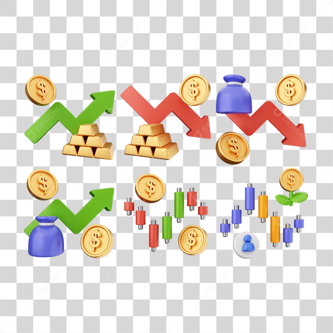 Ícone 3D Pacotes de Gráficos PNG Transparente