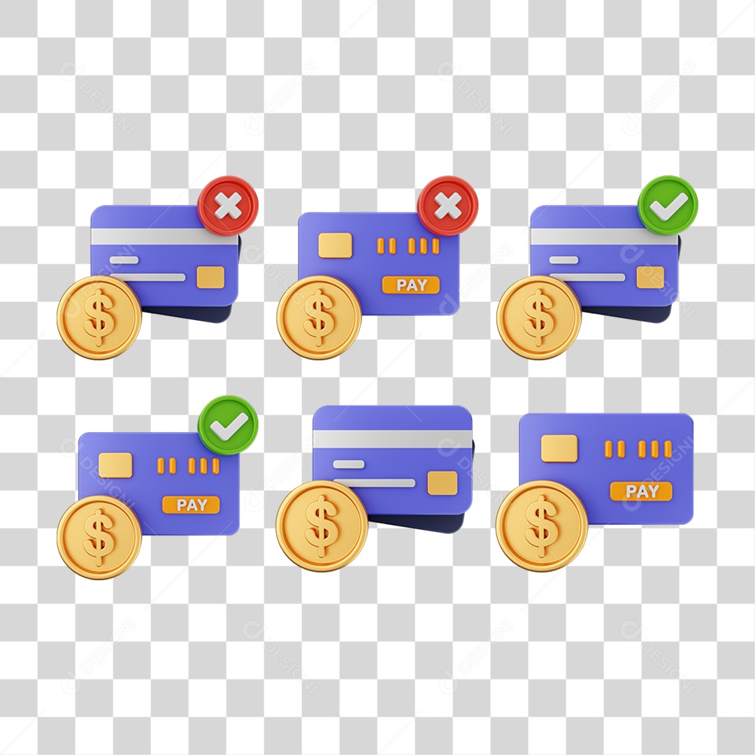 Ícone 3D Pacotes de Arquivos Compras Online PNG Transparente