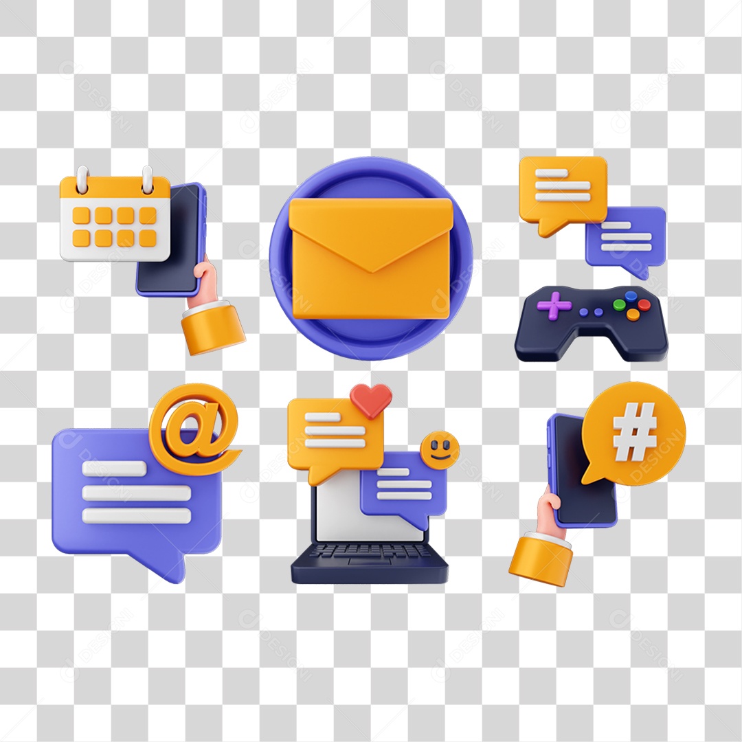 Pacotes de Ícones Comunicação Mensagens PNG Transparente