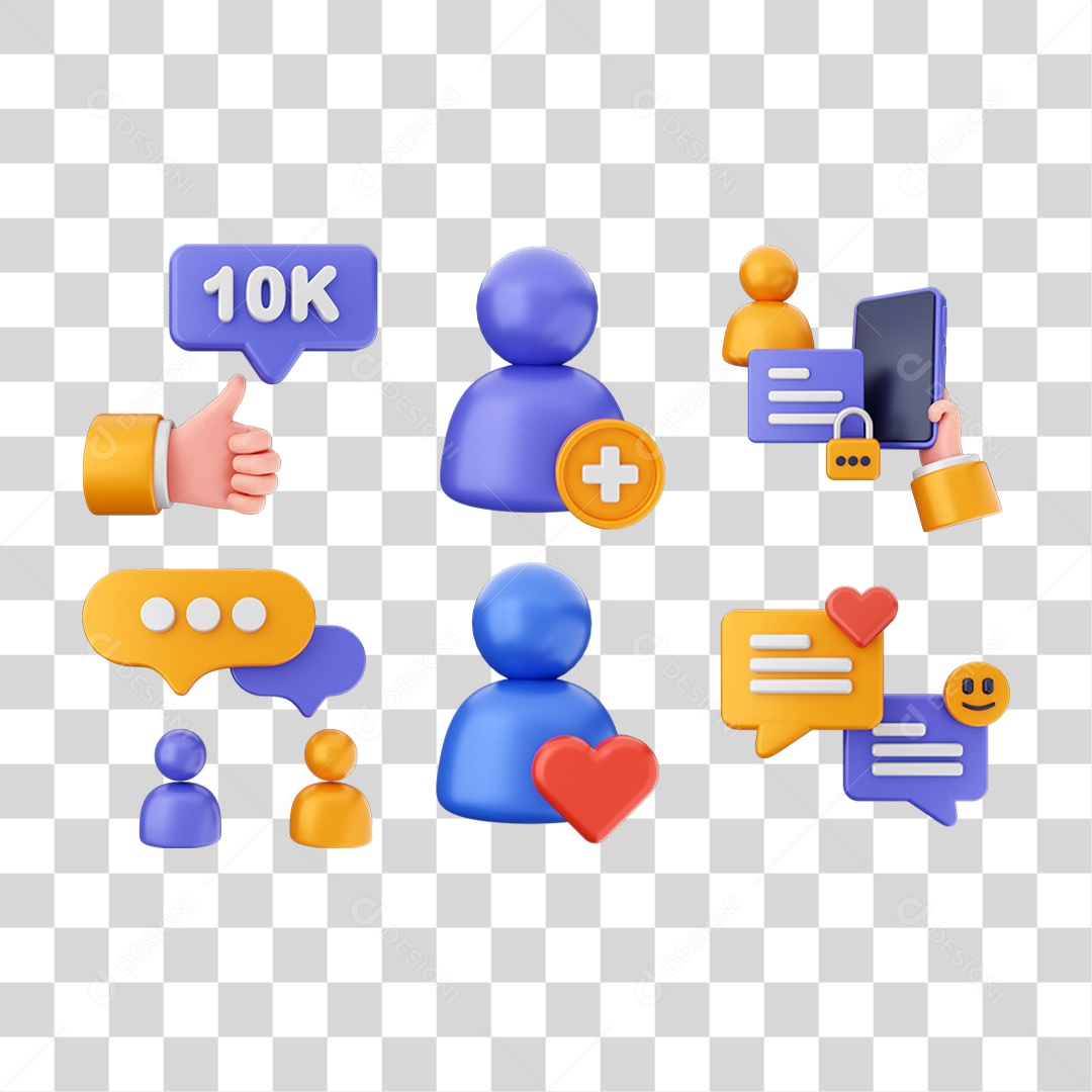 Pacotes de Ícones Comunicação PNG Transparente