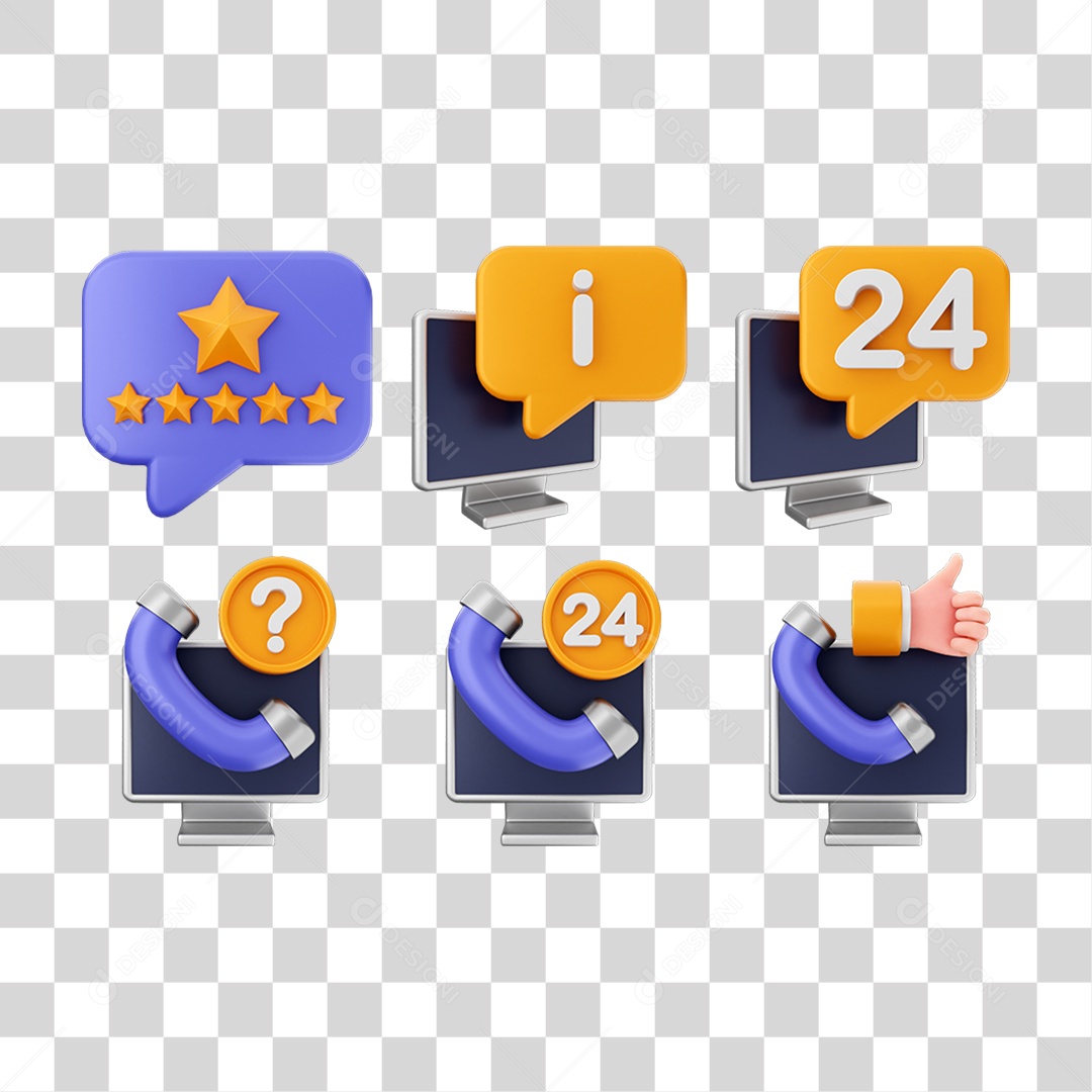 Pacotes de Ícones Comunicação PNG Transparente