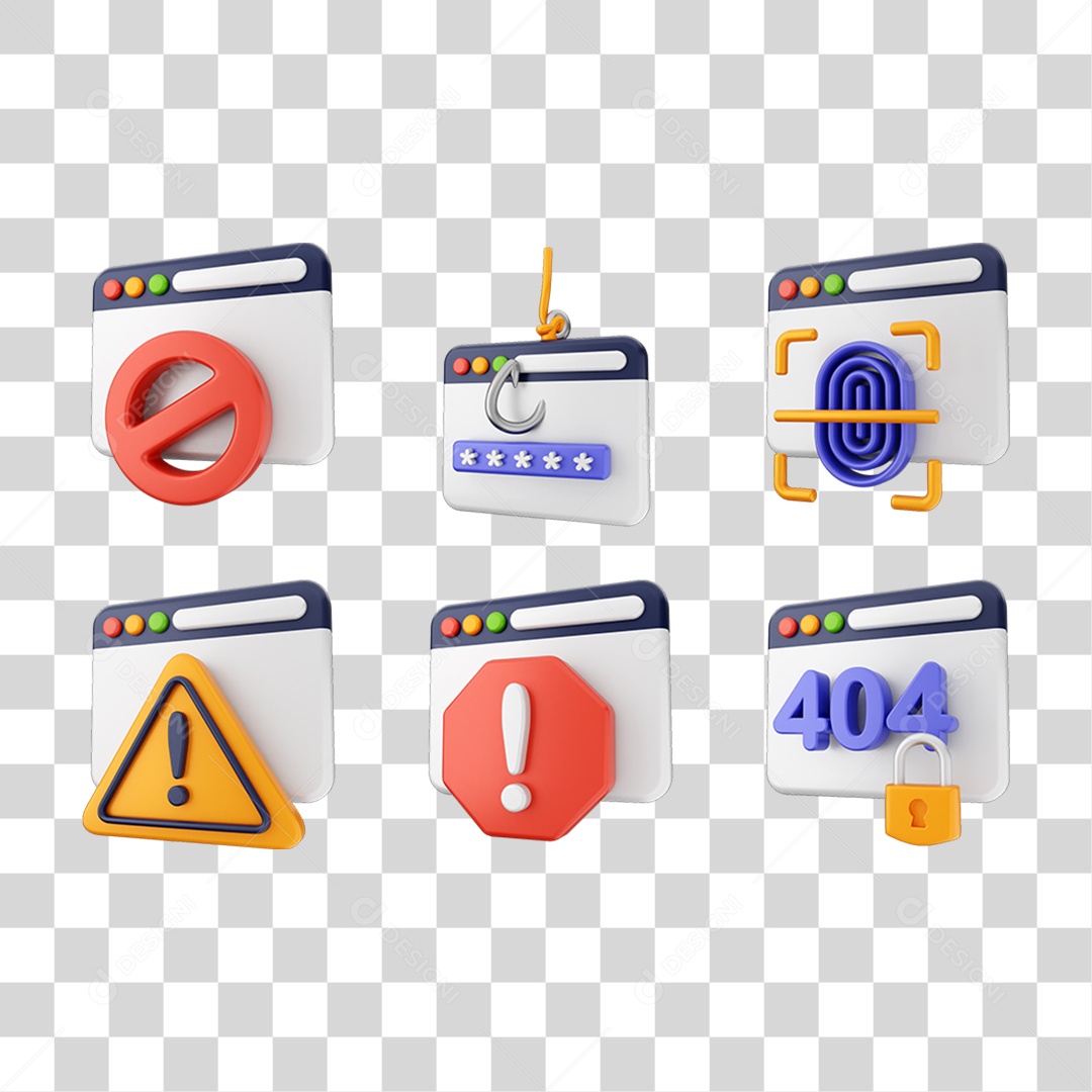 Ícone 3D Pacotes de Arquivos PNG Transparente