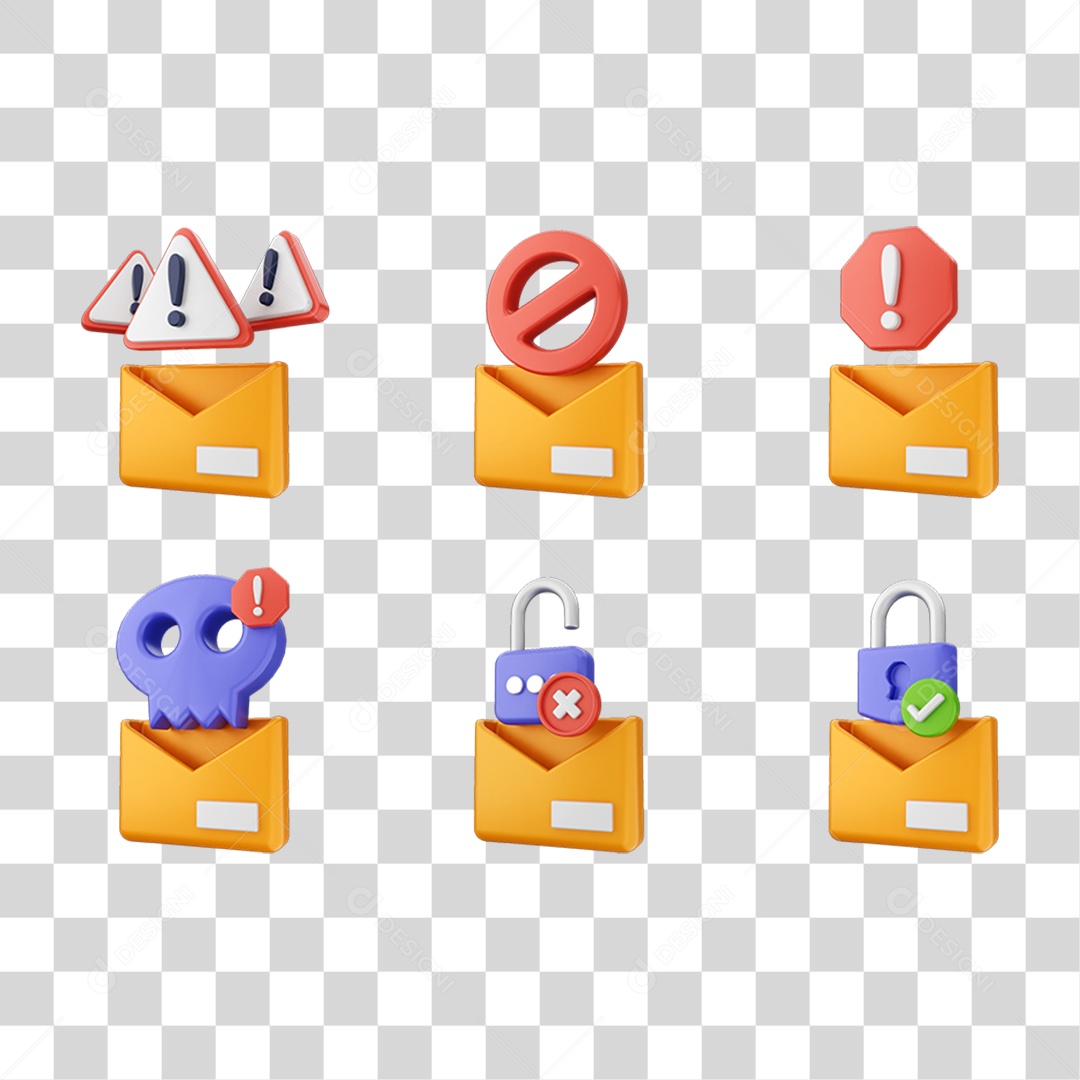 Ícone 3D Pacotes de Arquivos PNG Transparente