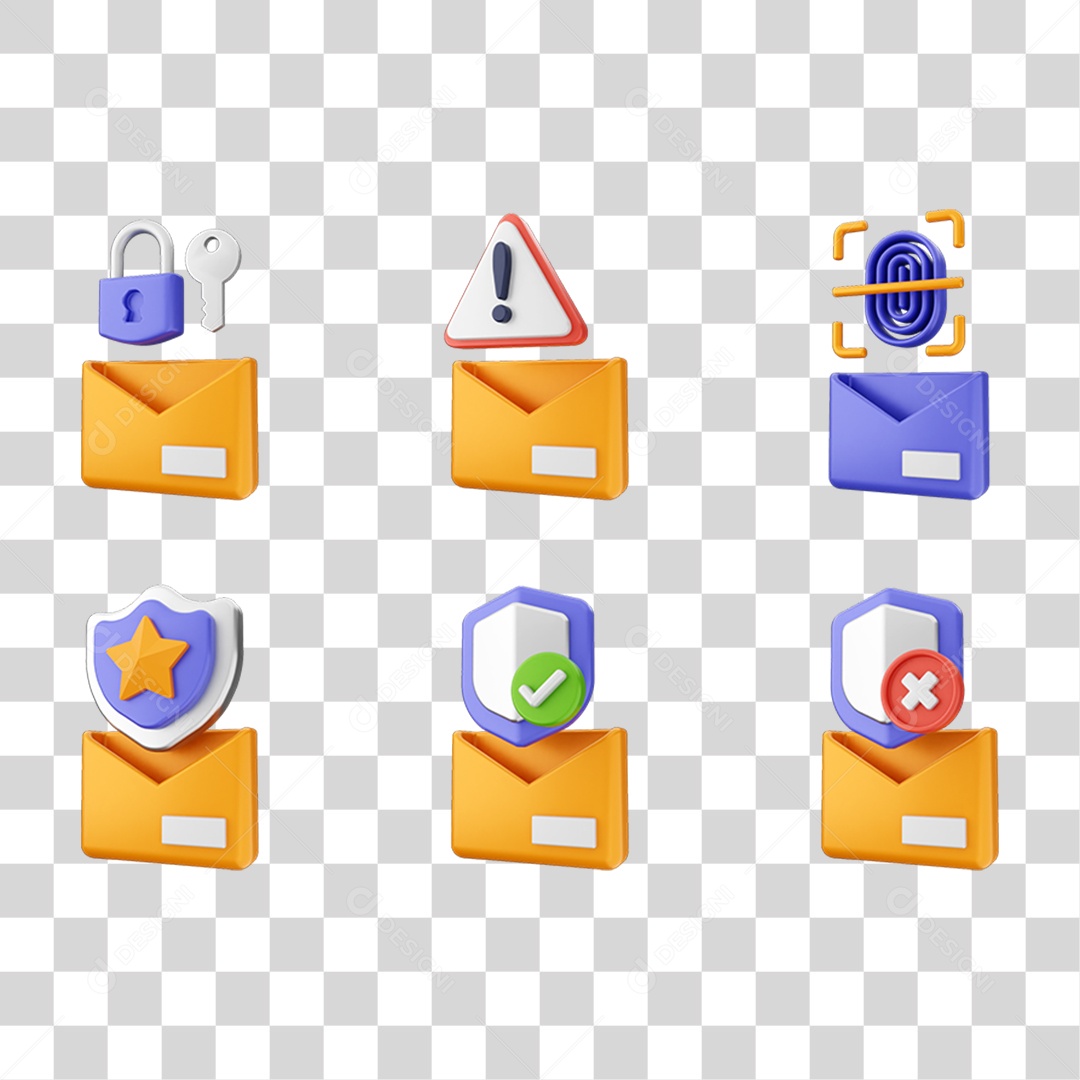 Ícone 3D Pacotes de Arquivos PNG Transparente