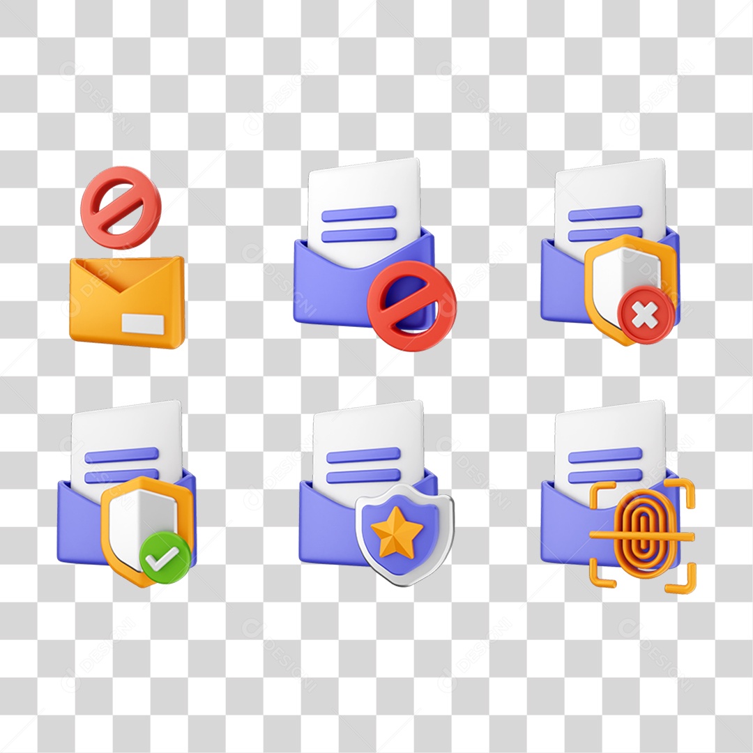 Ícone 3D Pacotes de Arquivos PNG Transparente