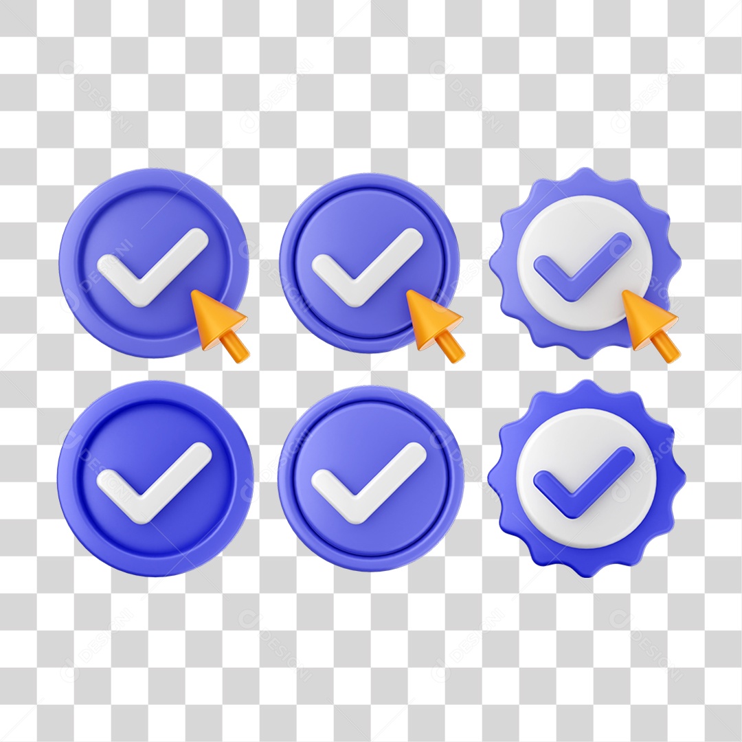 Ícone 3D Pacotes de Arquivos Verificação PNG Transparente