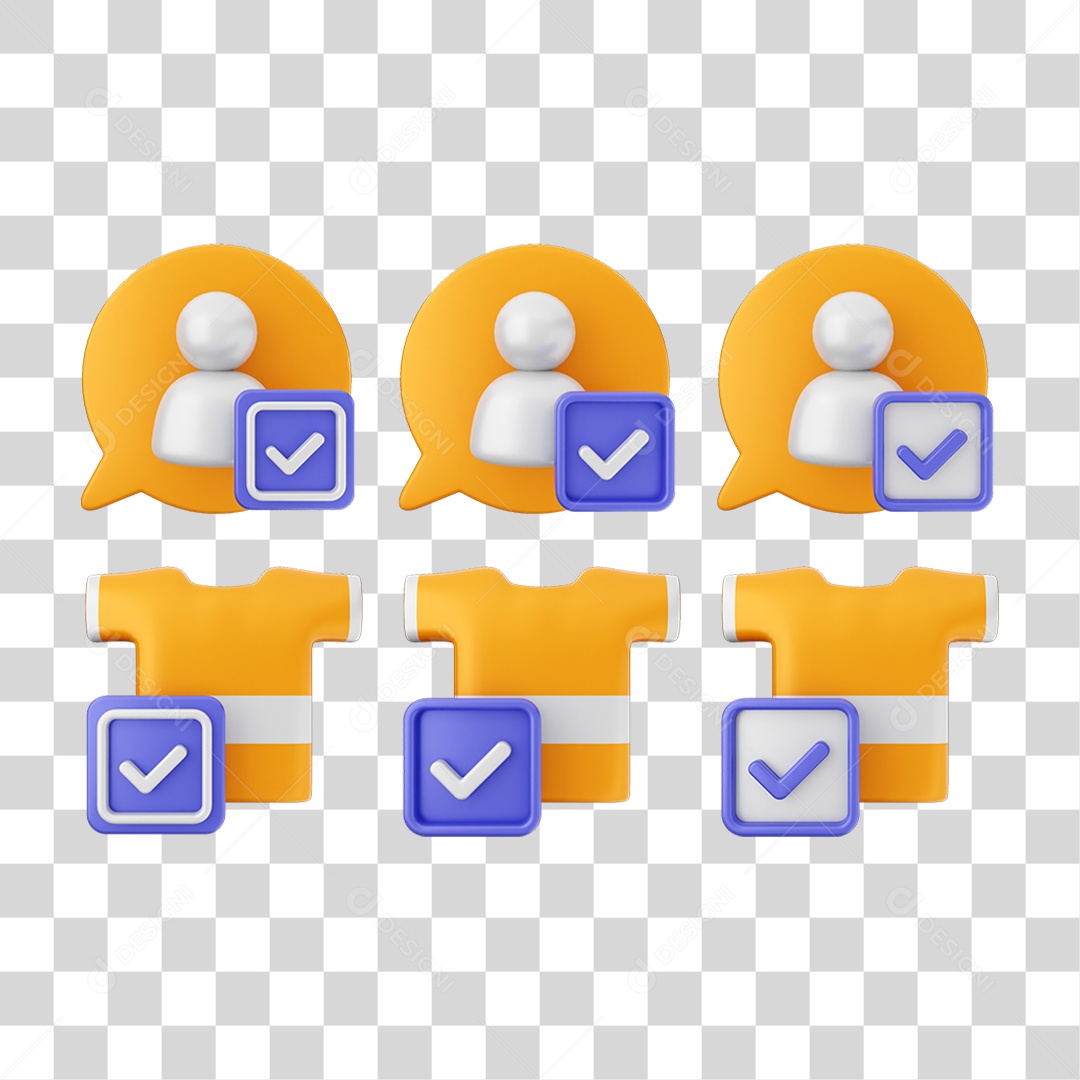 Ícone 3D Pacotes de Arquivos Verificação PNG Transparente