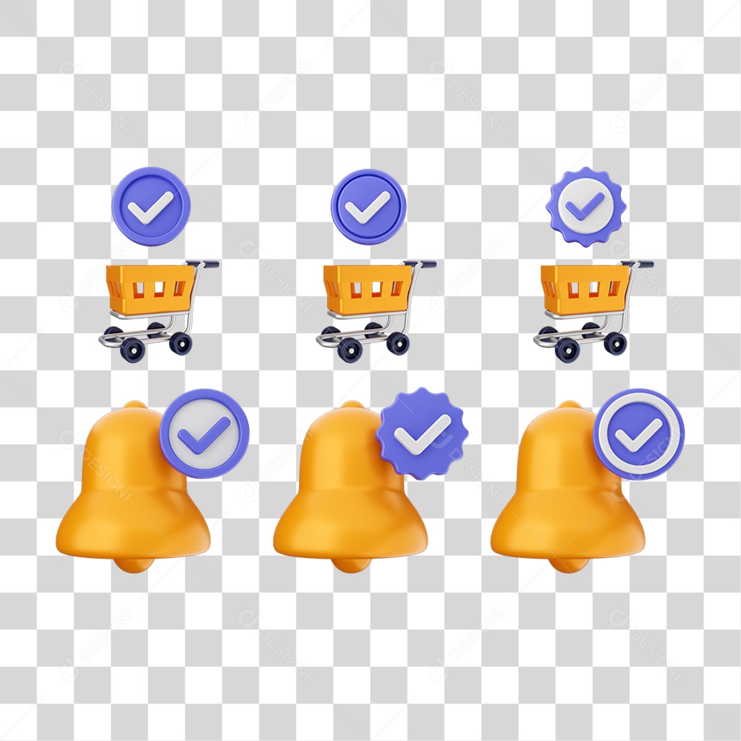 Ícone 3D Pacotes de Arquivos Verificação PNG Transparente