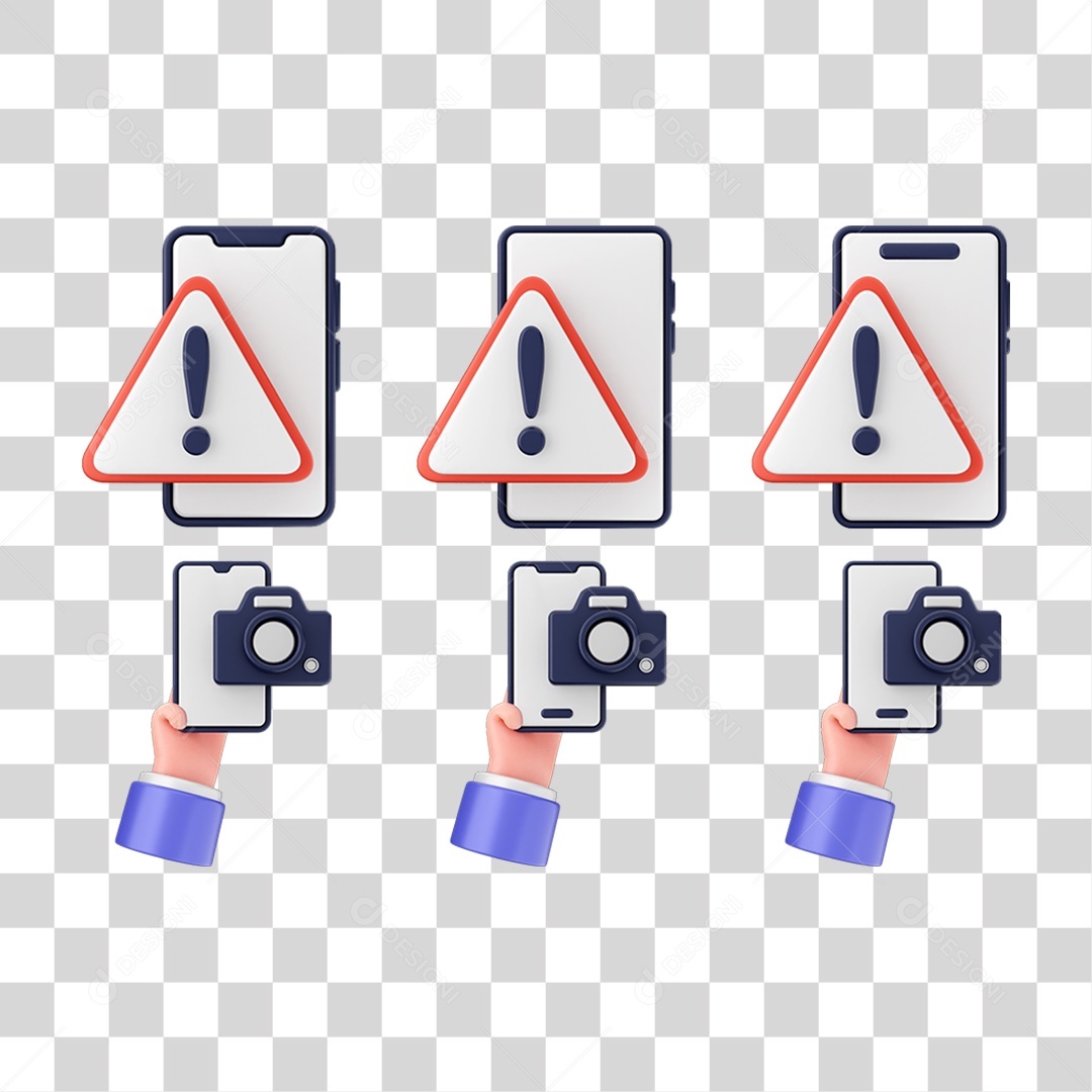 Ícone 3D Pacotes Internet Celular PNG Transparente