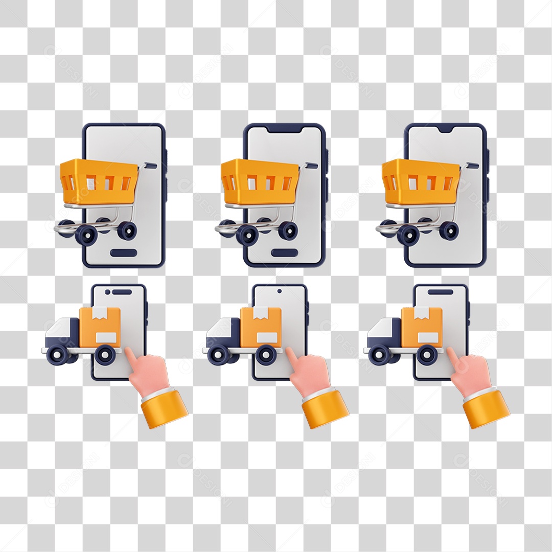 Ícone 3D Pacotes Internet Celular PNG Transparente