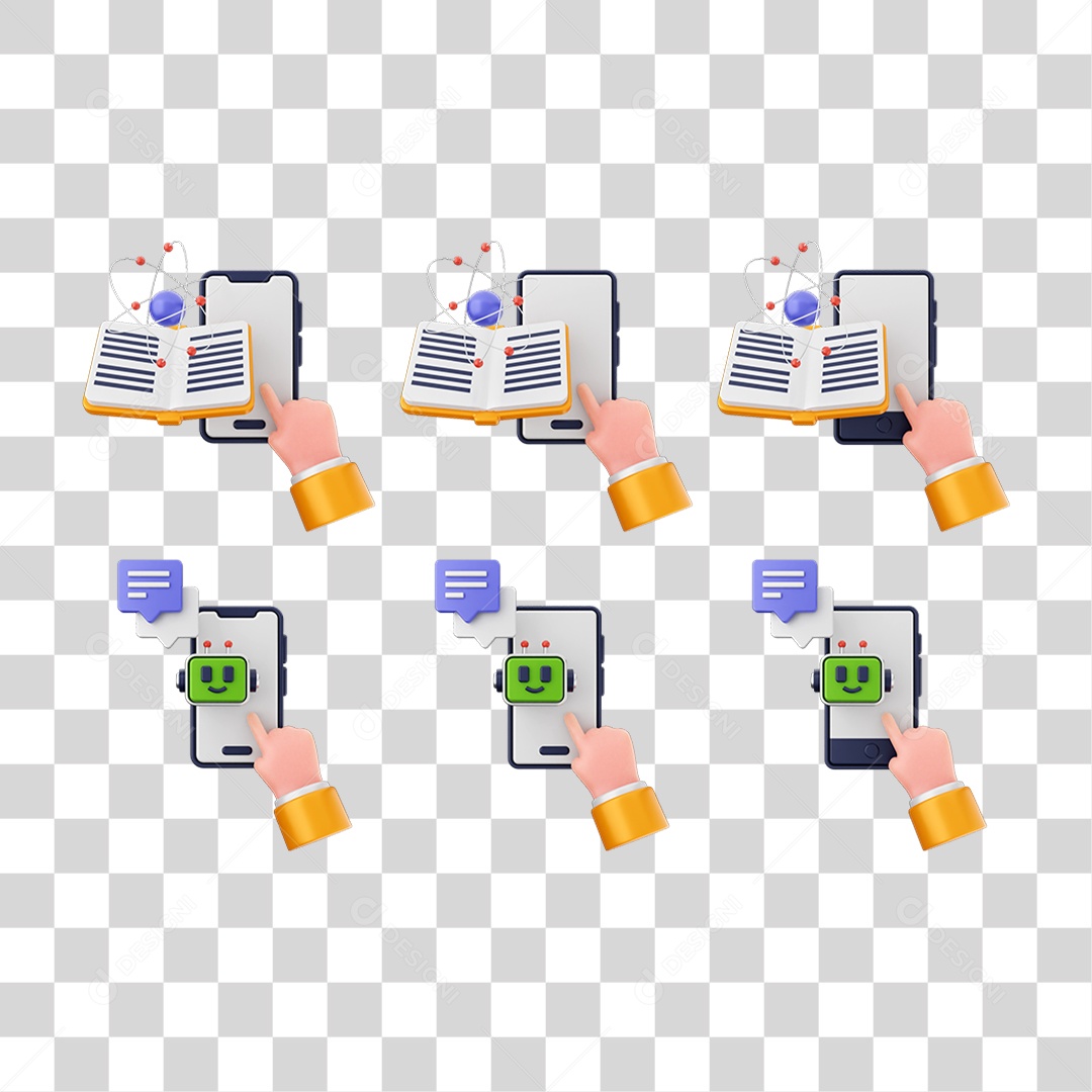 Ícone 3D Pacotes Internet Celular PNG Transparente