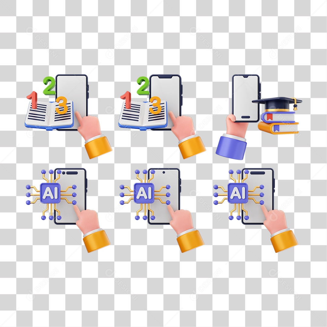 Ícone 3D Pacotes Internet Celular PNG Transparente