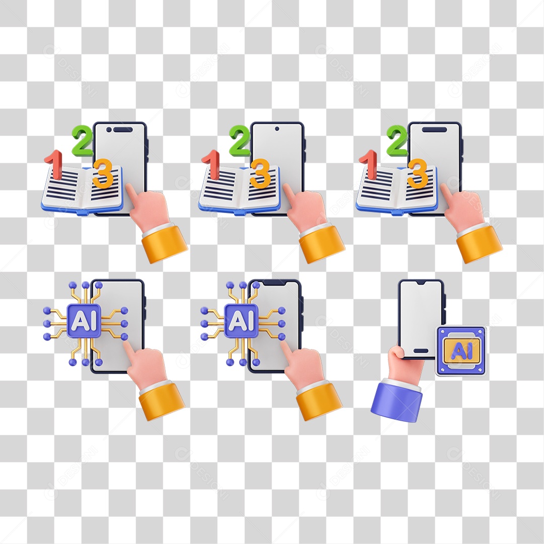 Ícone 3D Pacotes Internet Celular PNG Transparente