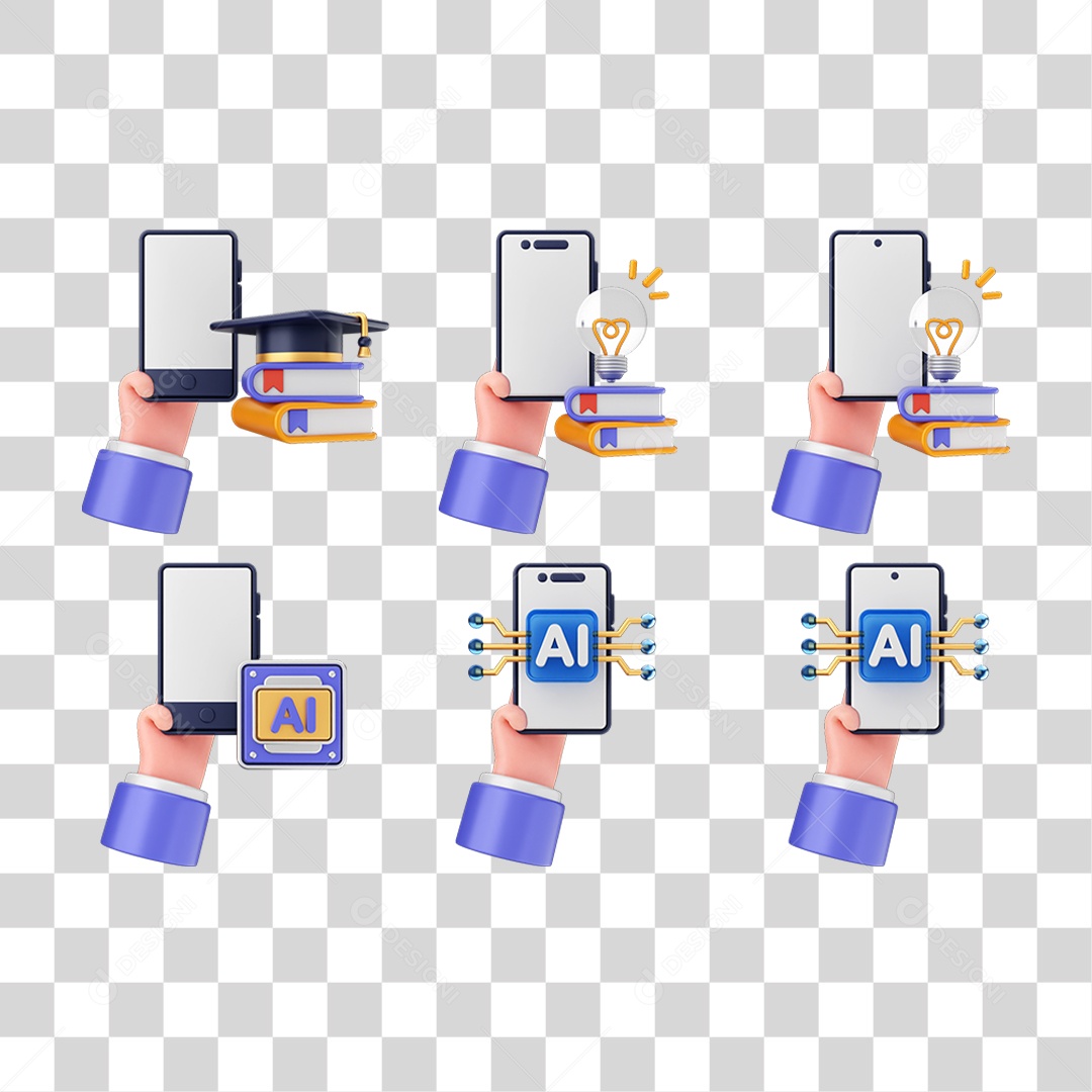 Ícone 3D Pacotes Internet Celular PNG Transparente