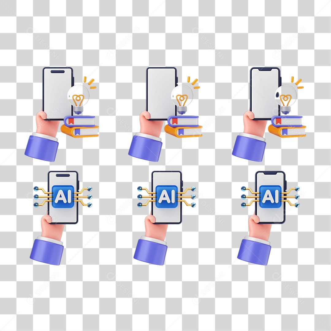 Ícone 3D Pacotes Internet Celular PNG Transparente