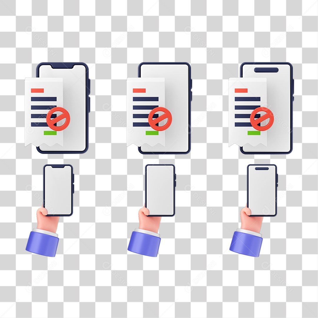 Ícone 3D Pacotes Internet Celular PNG Transparente