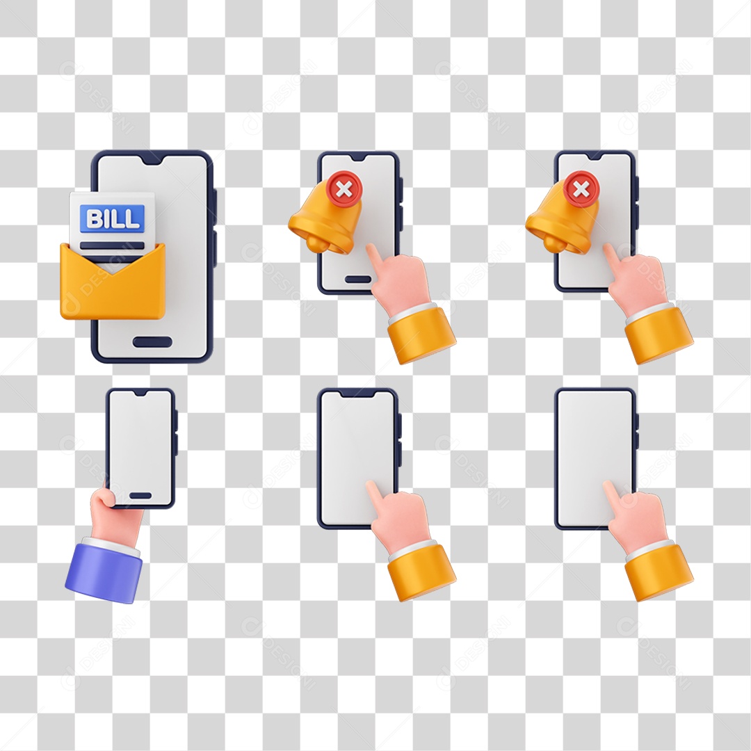 Ícone 3D Pacotes Internet Celular PNG Transparente