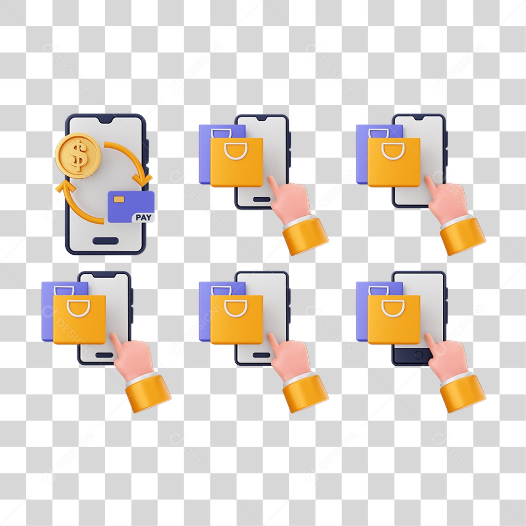 Ícone 3D Pacotes Internet Celular PNG Transparente