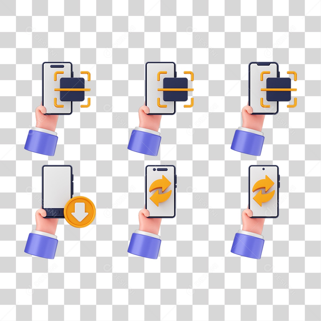 Ícone 3D Pacotes Internet Celular PNG Transparente