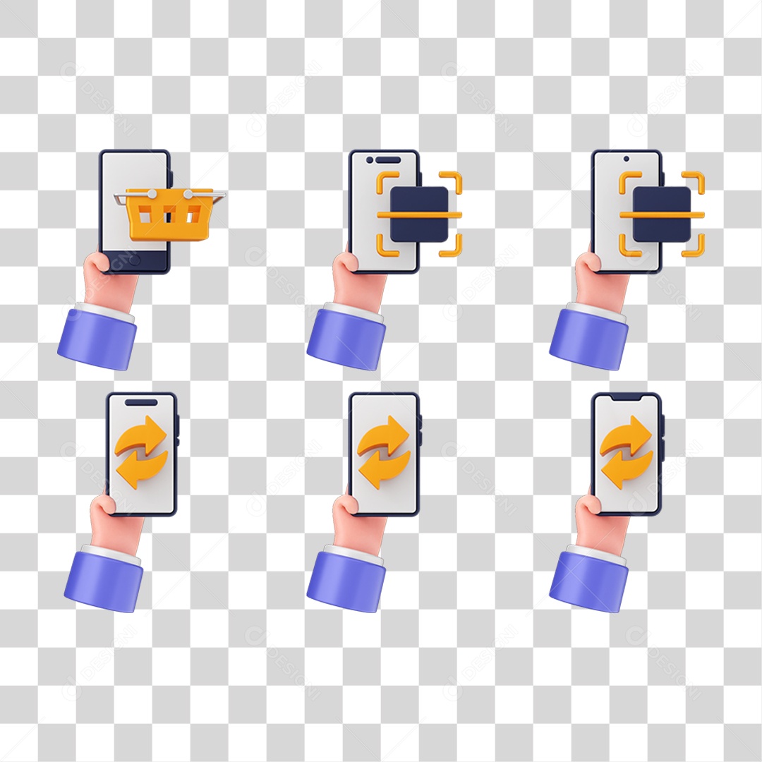 Ícone 3D Pacotes Internet Celular PNG Transparente